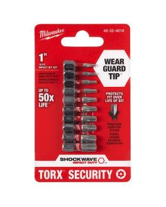 MLW48-32-4618 image(0) - Milwaukee Tool 10-Piece SHOCKWAVE Impact Torx&reg; Security Insert Bit Sets (3 Pack)