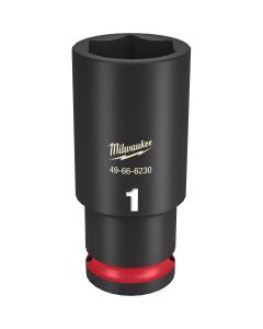 MLW49-66-6230 image(0) - Milwaukee Tool SHOCKWAVE Impact Duty  1/2"Drive 1" Deep 6 Point Socket