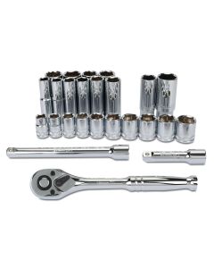 TIT68914 image(0) - Titan 25 pc. 3/8 in. Drive Mechanics Metric Socket Set