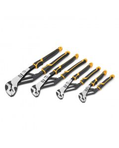 KDT82594C image(1) - GearWrench 4 Pc. Pitbull Auto-Bite Tongue & Groove Dual Material Pliers with K9 Jaws