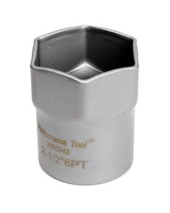 WLMW83243 image(0) - Wilmar Corp. / Performance Tool 1/2 DR Lock nut Skt 2-1/2" Hex