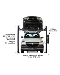 ATEXH-PRO8000EXT-L-FPD image(4) - Atlas Automotive Equipment Atlas Equipment Garage PRO8000EXT-L Extra Tall/Extra Long Portable Hobbyist 8,000 lb. Capacity 4-Post Lift