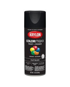 Krylon Flat Black; 12 oz. Aerosol