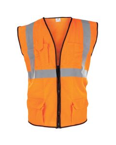 SAS692-2209 image(0) - Class-2 Orange Surveyor's Vest, L