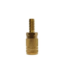 AMFC20-44B image(0) - Amflo BRASS COUPLER 1/4 3/8"BARB W/STEEL