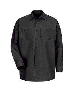 VFISP14BK-RG-S image(0) - Workwear Outfitters Men's Long Sleeve Indust. Work Shirt Black, Small