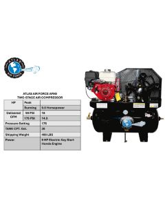 ATEMPAF9G image(1) - Atlas Equipment 9HP Gas-Powered 30 Gallon Air Compressor (WILL CALL)