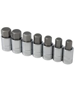 TIT16157 image(1) - TITAN 7-PC 1/2" DR METRIC LARGE HEX