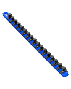 ERN8405 image(0) - Ernst Mfg. 18&rdquo; Socket Organizer and 17 Twist Lock Clips - Blue - 1/2&rdquo;