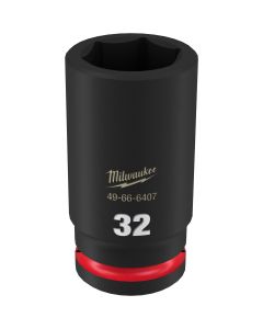 MLW49-66-6407 image(0) - Milwaukee Tool SHOCKWAVE Impact Duty  3/4"Drive 32MM Deep 6 Point Socket