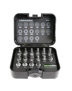 GETHB16S image(0) - GripEdge Tools 16 Piece 3/8 Inch Drive Short Metric & SAE RPT Hex Driver Set