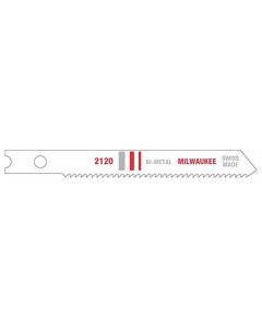 MLW48-42-2120 image(0) - Milwaukee Tool 2-3/4" 18 TPI B-Metal Jig Saw Blade (5 PK)