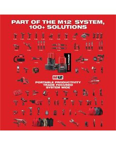 MLW2498-24 image(14) - Milwaukee Tool M12 Cordless LITHIUM-ION 4-Tool Combo Kit