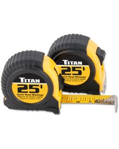 TIT10901 image(0) - Titan 25 ft. 2 pk. Tape Measure