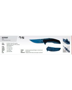 KER8320 image(1) - Kershaw Outright Assisted Opening Frame Lock Trailing Point Blade EDC Folding Pocket Knife - Blue