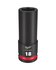 MLW49-66-6279 image(0) - Milwaukee Tool SHOCKWAVE Impact Duty  1/2"Drive 18MM Deep 6 Point Socket