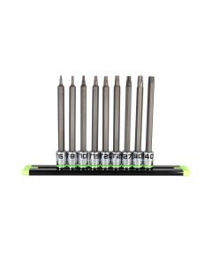 GETSTA9LS image(0) - GripEdge Tools 9 Piece Long 1/4 Inch Drive RPT Star Driver Set