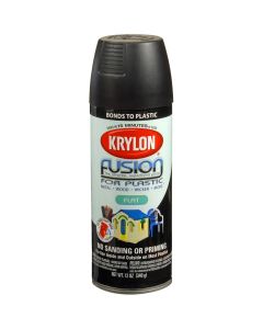 DUP2519 image(0) - Krylon Fusion For Plastic Flat Black 12 oz.