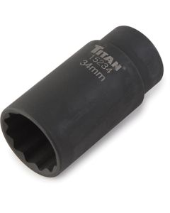 TIT15234 image(0) - TITAN AXLE NUT SOCKET 1/2" DRIVE 34 MM 1