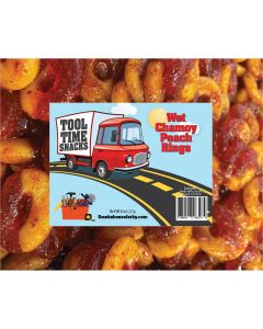 THS689107-963274 image(0) - Smokehouse Jerky 8oz Wet Chamoy Gummy Peach Rings