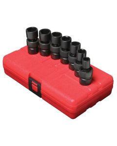 SUN3655 image(0) - Sunex SOCKET SET IMPACT 3/8IN. DRIVE 7PC STD MET UNIV