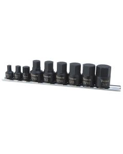 TITAN 9-PC 1/4" DR STUBBY SAE HEX BI