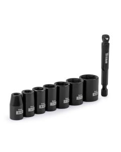 TIT46001 image(0) - Titan 8 Piece 1/4 Inch Drive 6 Point SAE Impact Socket Set