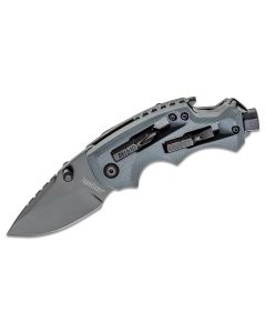 KER8720 image(0) - Kershaw Shuffle DIY Multifunction Manual Open Inset Liner Lock Drop Point Blade EDC Folding Pocket Knife - Gray