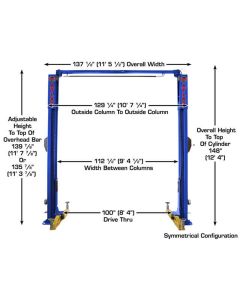 ATEAP-PVL10-FPD image(6) - Atlas Equipment Platinum PVL10 ALI Certified 10,000 lb. Capacity 2-Post Lift