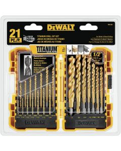 DWTDW1361 image(0) - DeWalt 21PC TITANIUM NITRIDE DRILL SET