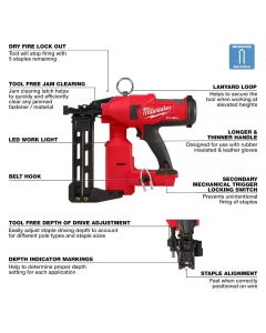 MLW2843-20 image(1) - Milwaukee Tool M18 Fuel Utility Fencing Stapler (Bare Tool)