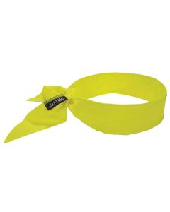 ERG12397 image(0) - Ergodyne 6702 Lime Evap. Cooling Bandana - Embedded Polymers - Tie