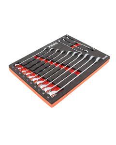 SUN9911M image(0) - Sunex 13 Pc. V-Groove Metric Wrench Set in EVA Foam 7mm-19mm