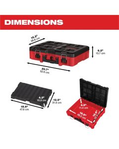 MLW48-22-8450 image(2) - Milwaukee Tool PACKOUT  Tool Case W/ Customizable Insert