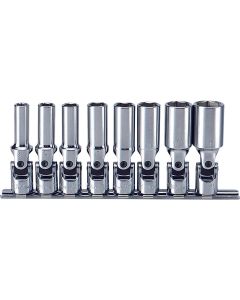 KKNRS3340M-8-L75 image(0) - Ko-ken USA RS3340M/8-L75 8 Piece 3/8 Sq. Dr. 6-Point, Universal, Deep Socket Set