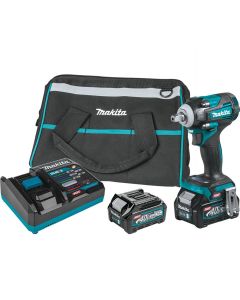 MAKGWT05D image(0) - 40V max XGT&reg; Brushless Cordless 4-Speed 1/2" Sq. Drive Impact Wrench Kit w/ Detent Anvil, var. spd., rev., L.E.D. Light, bag (2.5Ah)