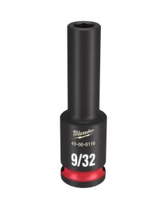 MLW49-66-6116 image(1) - Milwaukee Tool SHOCKWAVE Impact Duty  3/8" Drive 9/32" Deep 6 Point Socket