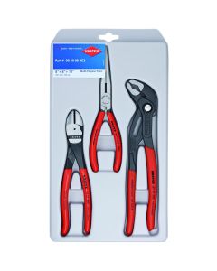 KNP267487 image(0) - KNIPEX Plier Set 3 Pc. Long Nose,Diag Cutt,Cobra