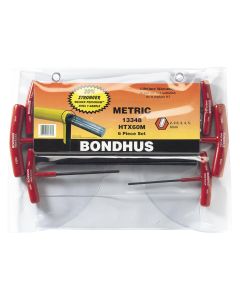 BND13348 image(0) - Bondhus Corp. 6pc Set Graduated T-Hnds 2-6M