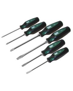 S K Hand Tools 6-Piece Cushion Grip Automotive Screwdriver Set