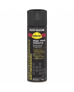 Msc Industrial Supply Black, 15 oz Net Fill, Flat, High-Heat Spray Paint