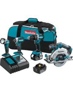 MAKXT446T image(0) - Makita 18V LXT Lithium-Ion 4-Pc. Combo Kit (5.0Ah)