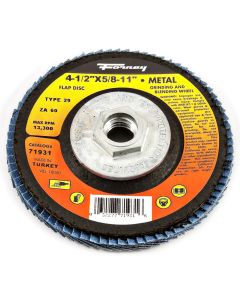 FOR71931 image(1) - Forney Industries Flap Disc, Type 29, 4-1/2 in x 5/8 in-11, ZA60