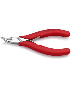 KNIPEX 4 1/2IN  ELECTRONICS PLIERS-ANGLED HALF-ROUND JAWS