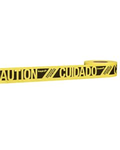 MLW76-0600 image(0) - Milwaukee Tool 500 ft. Reinforced Yellow Barricade Tape - CAUTION/CUIDADO