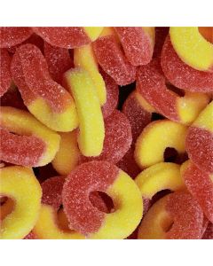 THS619793-187098 image(0) - Smokehouse Jerky Gummy Sour Peach Rings 10 oz