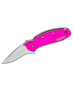 KER1600PINK image(0) - Kershaw Chive Assisted Open Liner Lock Drop Point Blade EDC Folding Pocket Knife - Pink