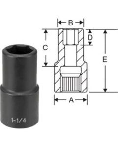 GRE5042DT image(0) - Grey Pneumatic SOC 1-5/16 #5D IMP SPLN DP TW BLK