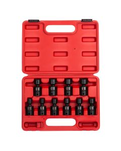 SUN3657 image(0) - Sunex 3/8" Drive 10 Piece Metric Universal Impact Socket