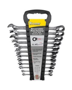 TITAN 13-PC SAE REVERSIBLE RATCHETING WRENCH